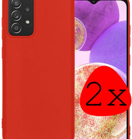 BASEY. BASEY. Samsung Galaxy A23 Hoesje Siliconen - Rood - 2 PACK