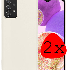 BASEY. BASEY. Samsung Galaxy A23 Hoesje Siliconen - Wit - 2 PACK