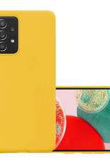 NoXx Hoes Geschikt voor Samsung A23 Hoesje Cover Siliconen Back Case Hoes - Geel