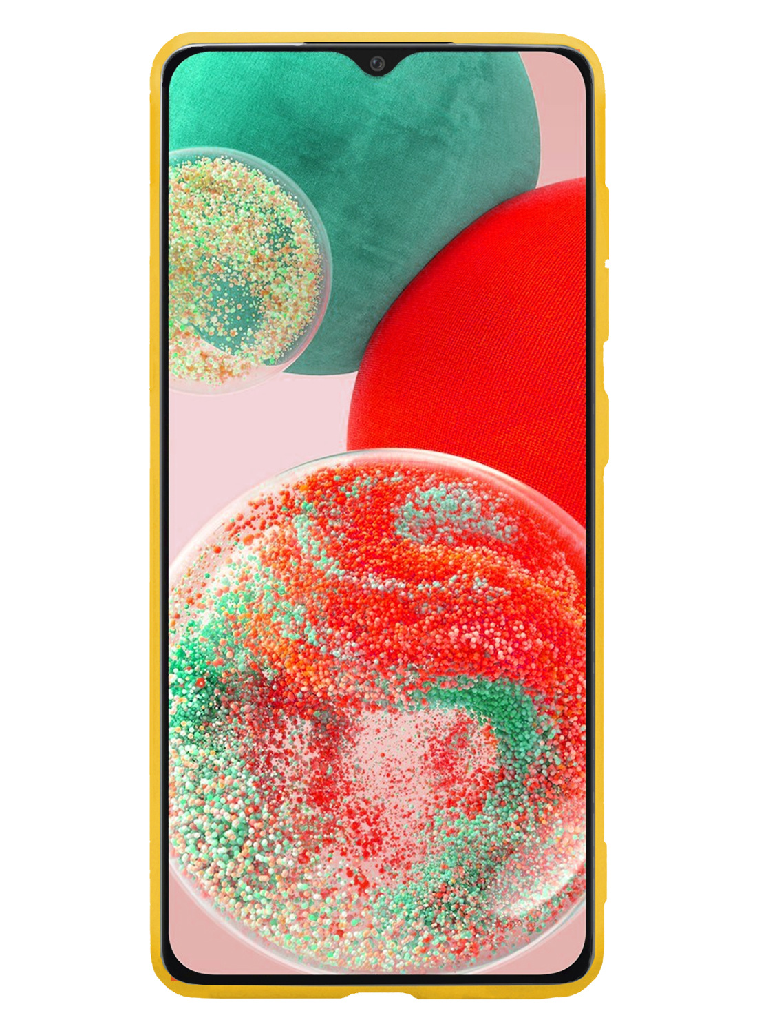 NoXx Hoes Geschikt voor Samsung A23 Hoesje Cover Siliconen Back Case Hoes - Geel