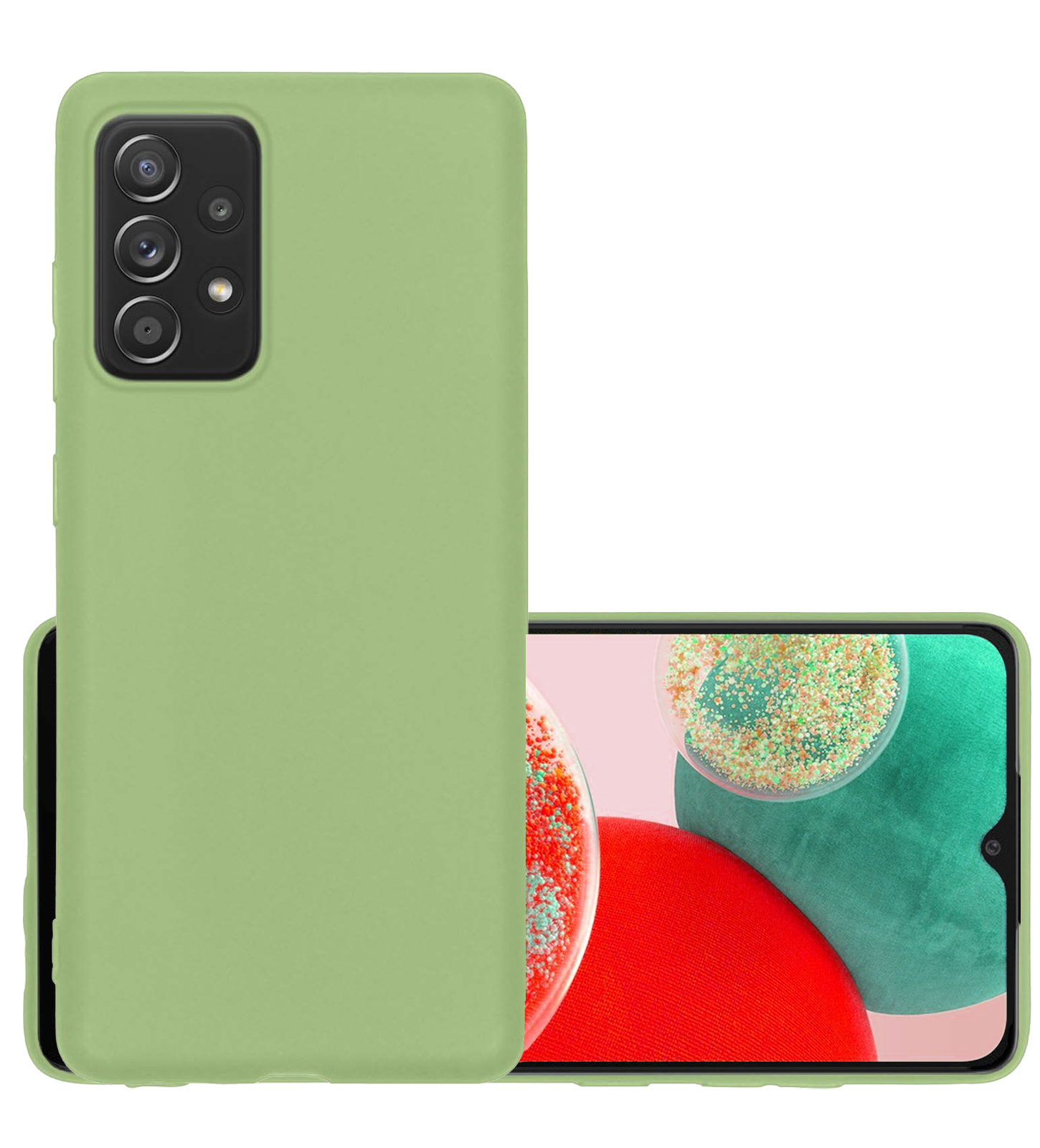 NoXx Hoes Geschikt voor Samsung A23 Hoesje Cover Siliconen Back Case Hoes - Groen