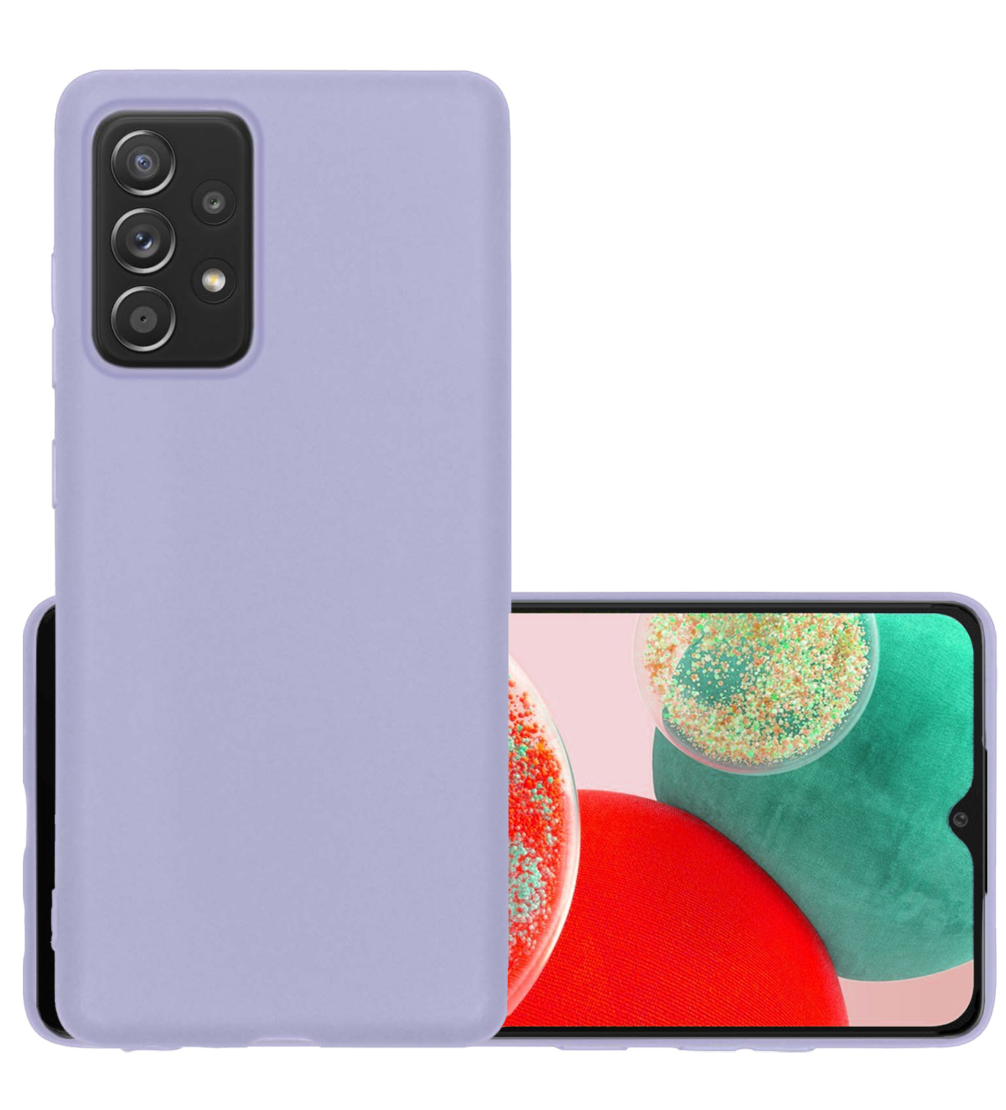 NoXx Hoes Geschikt voor Samsung A23 Hoesje Cover Siliconen Back Case Hoes - Lila
