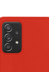 NoXx Hoes Geschikt voor Samsung A23 Hoesje Cover Siliconen Back Case Hoes - Rood