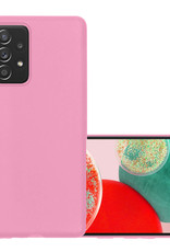 NoXx Hoes Geschikt voor Samsung A23 Hoesje Cover Siliconen Back Case Hoes - Lichtroze