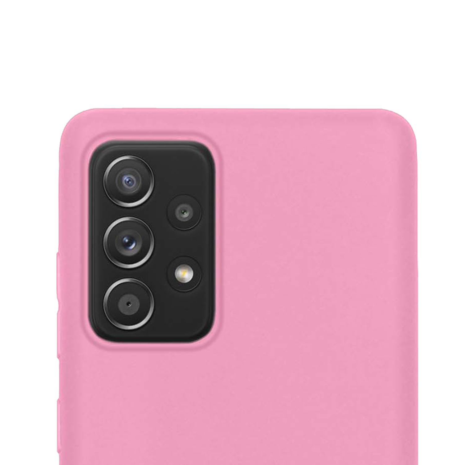 NoXx Hoes Geschikt voor Samsung A23 Hoesje Cover Siliconen Back Case Hoes - Lichtroze