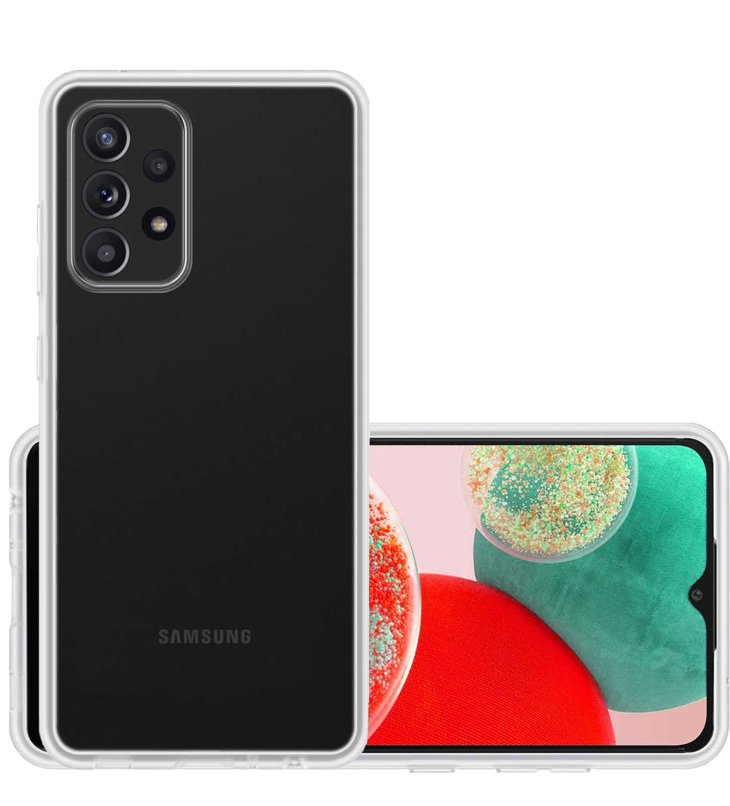 NoXx Hoes Geschikt voor Samsung A23 Hoesje Cover Siliconen Back Case Hoes - Transparant