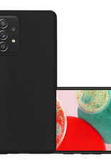 NoXx Hoes Geschikt voor Samsung A23 Hoesje Cover Siliconen Back Case Hoes - Zwart