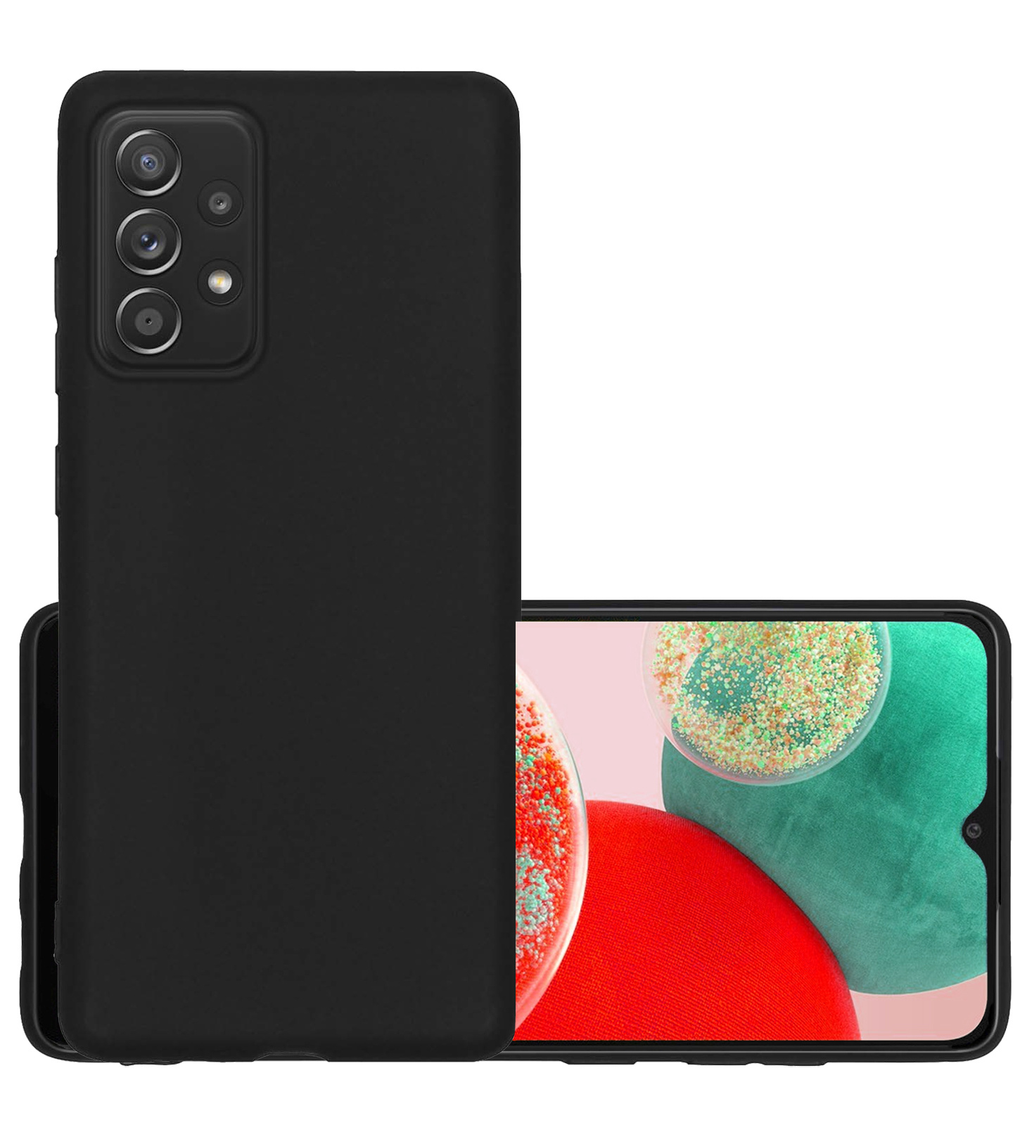 NoXx Hoes Geschikt voor Samsung A23 Hoesje Cover Siliconen Back Case Hoes - Zwart