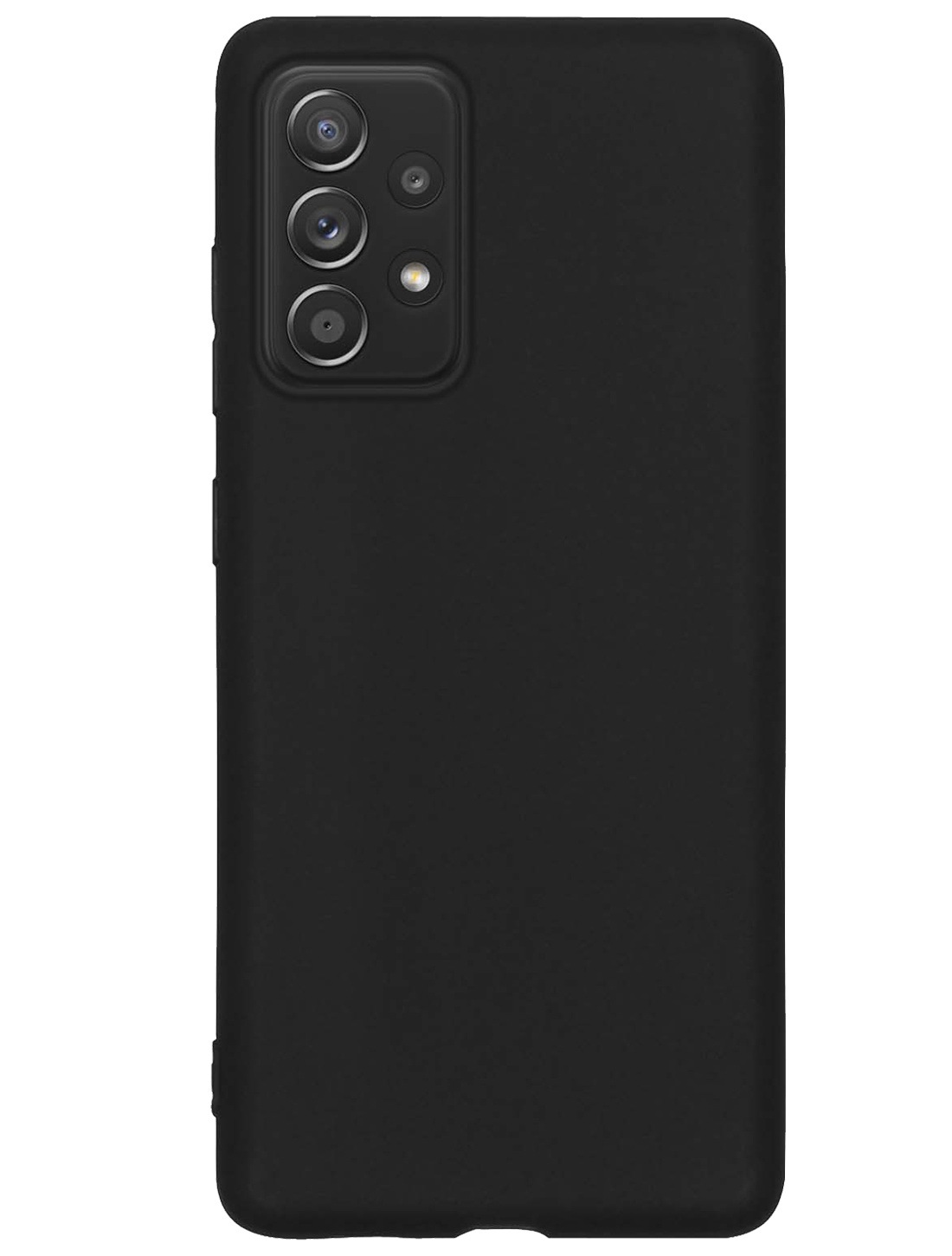 Hoes Geschikt voor Samsung A23 Hoesje Cover Siliconen Back Case Hoes - Zwart