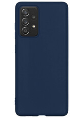 Hoes Geschikt voor Samsung A23 Hoesje Cover Siliconen Back Case Hoes - Donkerblauw - 2x