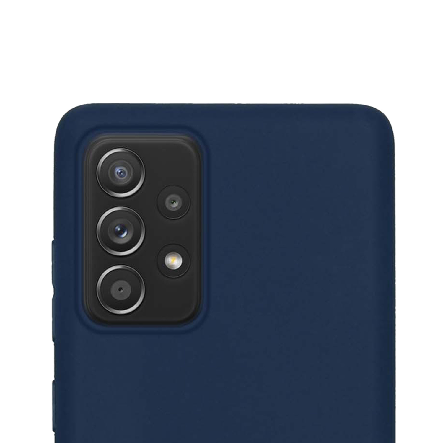 Hoes Geschikt voor Samsung A23 Hoesje Cover Siliconen Back Case Hoes - Donkerblauw - 2x