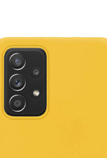 NoXx Hoes Geschikt voor Samsung A23 Hoesje Cover Siliconen Back Case Hoes - Geel - 2x