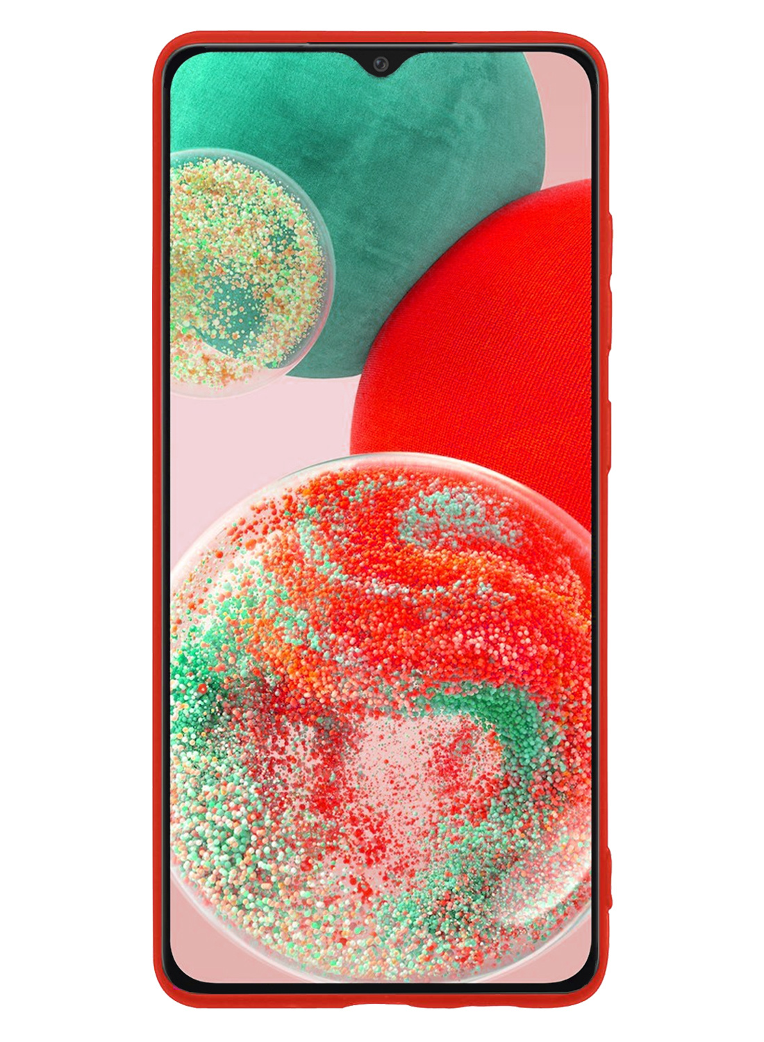 NoXx Hoes Geschikt voor Samsung A23 Hoesje Cover Siliconen Back Case Hoes - Rood - 2x