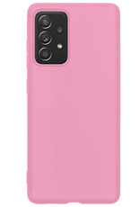 NoXx Hoes Geschikt voor Samsung A23 Hoesje Cover Siliconen Back Case Hoes - Lichtroze - 2x