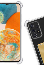 Nomfy Hoesje Geschikt voor Samsung A23 Hoesje Pasjeshouder Shockproof Pas Houder - Hoesje Geschikt voor Samsung Galaxy A23 Hoes Met Kaarthouder - Transparant - 2 PACK