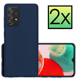NoXx NoXx Samsung Galaxy A23 Hoesje Siliconen - Donkerblauw - 2 PACK