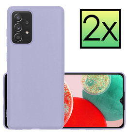 NoXx NoXx Samsung Galaxy A23 Hoesje Siliconen - Lila - 2 PACK