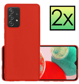 NoXx NoXx Samsung Galaxy A23 Hoesje Siliconen - Rood - 2 PACK