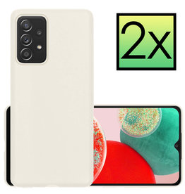 NoXx NoXx Samsung Galaxy A23 Hoesje Siliconen - Wit - 2 PACK