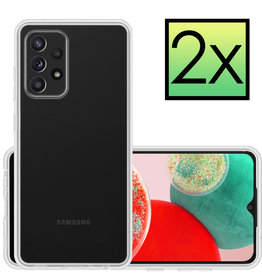 NoXx Samsung Galaxy A23 Hoesje Siliconen - Zwart - 2 PACK