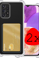BASEY. Hoes Geschikt voor Samsung A23 Hoesje Shock Proof Case Hoes - Hoesje Geschikt voor Samsung Galaxy A23 Hoes Cover Shockproof - Transparant - 2 Stuks