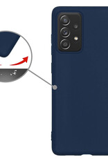 Hoesje Geschikt voor Samsung A23 Hoesje Siliconen Cover Case - Hoes Geschikt voor Samsung Galaxy A23 Hoes Back Case - Donkerblauw