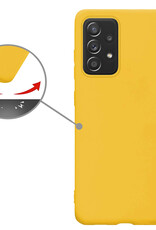 Nomfy Hoesje Geschikt voor Samsung A23 Hoesje Siliconen Cover Case - Hoes Geschikt voor Samsung Galaxy A23 Hoes Back Case - Geel