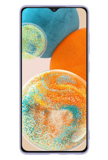 Nomfy Hoesje Geschikt voor Samsung A23 Hoesje Siliconen Cover Case - Hoes Geschikt voor Samsung Galaxy A23 Hoes Back Case - Lila