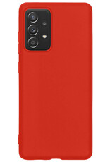 Nomfy Hoesje Geschikt voor Samsung A23 Hoesje Siliconen Cover Case - Hoes Geschikt voor Samsung Galaxy A23 Hoes Back Case - Rood