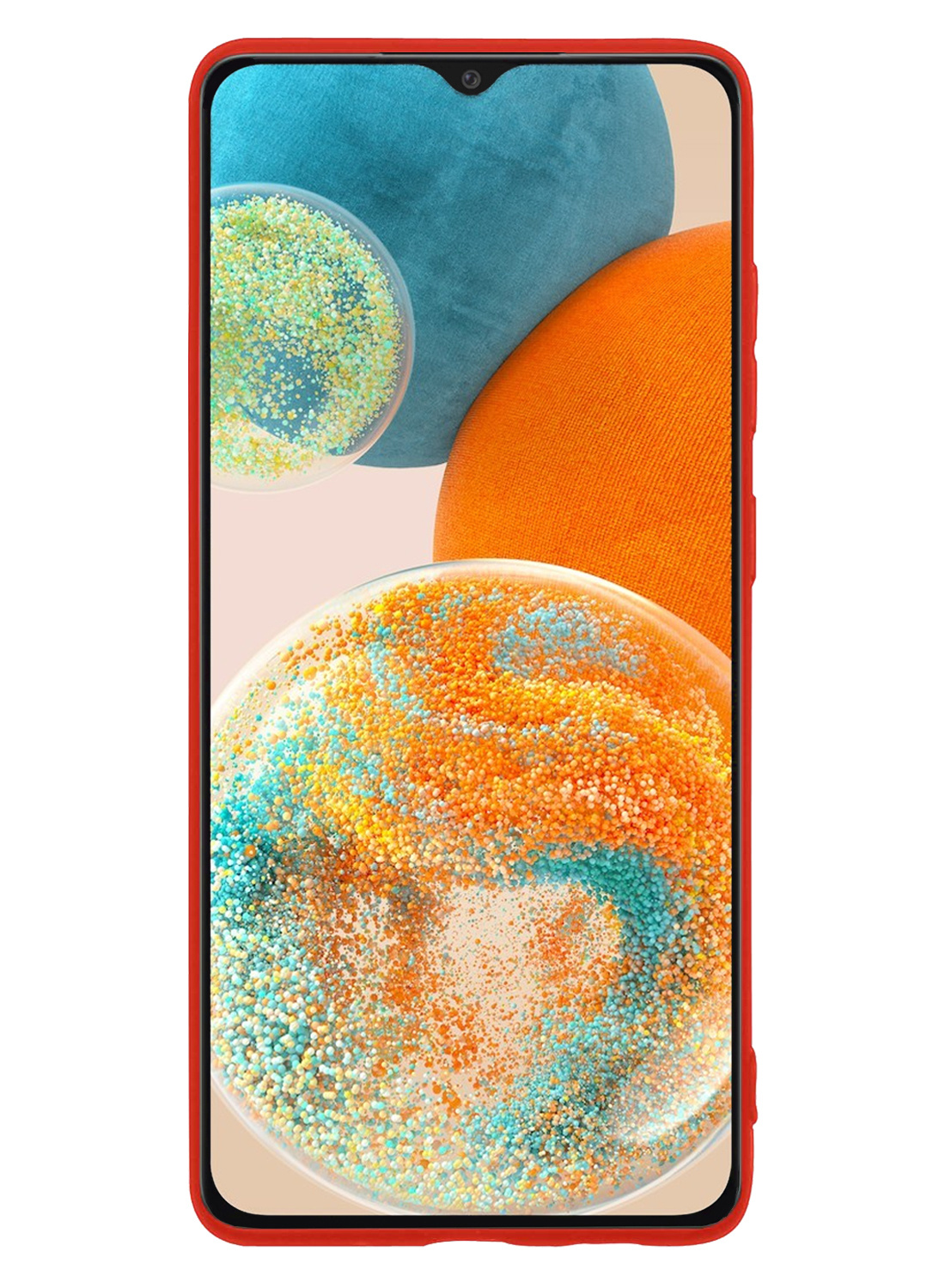 Nomfy Hoesje Geschikt voor Samsung A23 Hoesje Siliconen Cover Case - Hoes Geschikt voor Samsung Galaxy A23 Hoes Back Case - Rood