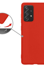 Nomfy Hoesje Geschikt voor Samsung A23 Hoesje Siliconen Cover Case - Hoes Geschikt voor Samsung Galaxy A23 Hoes Back Case - Rood