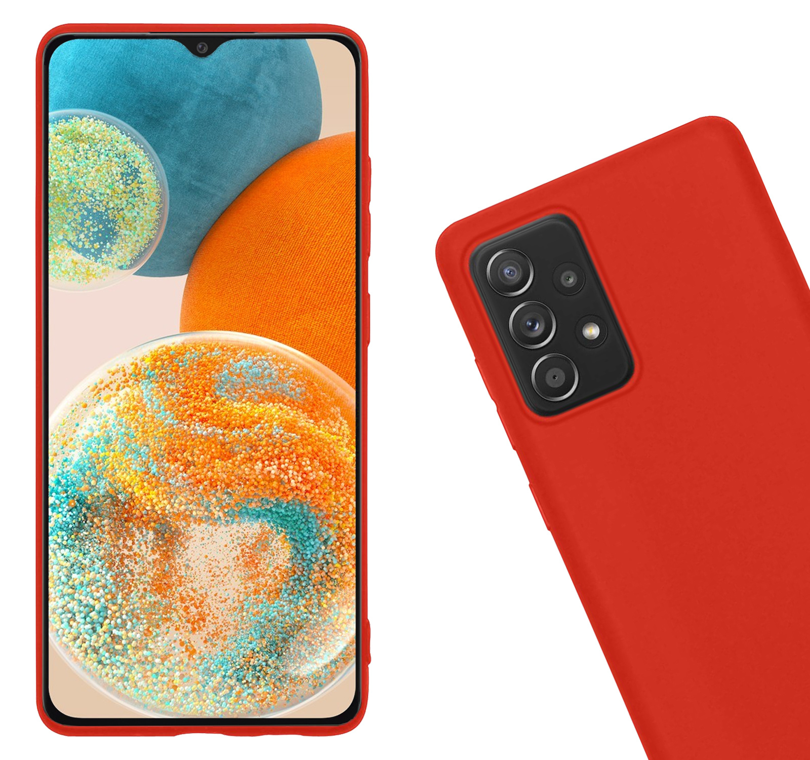 Nomfy Hoesje Geschikt voor Samsung A23 Hoesje Siliconen Cover Case - Hoes Geschikt voor Samsung Galaxy A23 Hoes Back Case - Rood