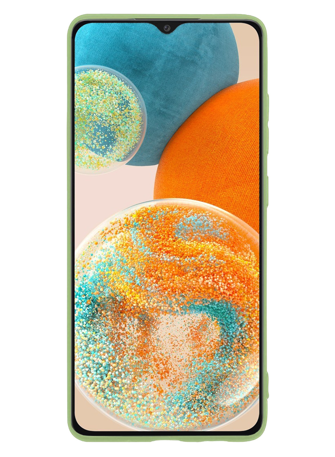 Nomfy Hoesje Geschikt voor Samsung A23 Hoesje Siliconen Cover Case - Hoes Geschikt voor Samsung Galaxy A23 Hoes Back Case - 2-PACK - Groen