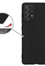 Hoesje Geschikt voor Samsung A23 Hoesje Siliconen Cover Case - Hoes Geschikt voor Samsung Galaxy A23 Hoes Back Case - 2-PACK - Zwart