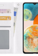 Nomfy Hoesje Geschikt voor Samsung A23 Hoes Bookcase Flipcase Book Cover - Hoes Geschikt voor Samsung Galaxy A23 Hoesje Book Case - Wit