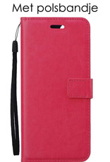 NoXx Samsung Galaxy A23 Hoesje Book Case Hoes Flip Cover Bookcase - Donker Roze