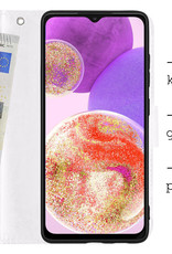 BASEY. Hoes Geschikt voor Samsung A23 Hoesje Bookcase Hoes Flip Case Book Cover - Hoesje Geschikt voor Samsung Galaxy A23 Hoes Book Case Hoesje - Wit