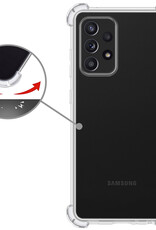 Nomfy Hoesje Geschikt voor Samsung A23 Hoesje Shock Proof Cover Case Shockproof Met 2x Screenprotector - Hoes Geschikt voor Samsung Galaxy A23 Hoes Siliconen Back Case - Transparant