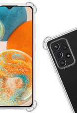 Nomfy Hoesje Geschikt voor Samsung A23 Hoesje Shock Proof Cover Case Shockproof Met 2x Screenprotector - Hoes Geschikt voor Samsung Galaxy A23 Hoes Siliconen Back Case - Transparant