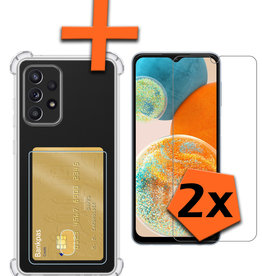 Nomfy Nomfy Samsung Galaxy A23 Hoesje Pashouder Met 2x Screenprotector