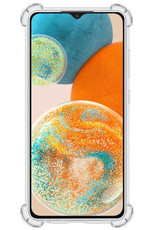 Nomfy Hoesje Geschikt voor Samsung A23 Hoesje Pasjeshouder Shockproof Pas Houder Met 2x Screenprotector - Hoesje Geschikt voor Samsung Galaxy A23 Hoes Met Kaarthouder - Transparant