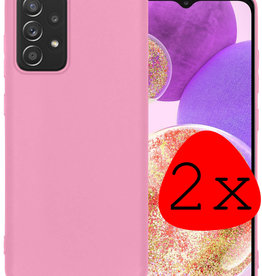 BASEY. BASEY. Samsung Galaxy A23 Hoesje Siliconen - Lichtroze - 2 PACK