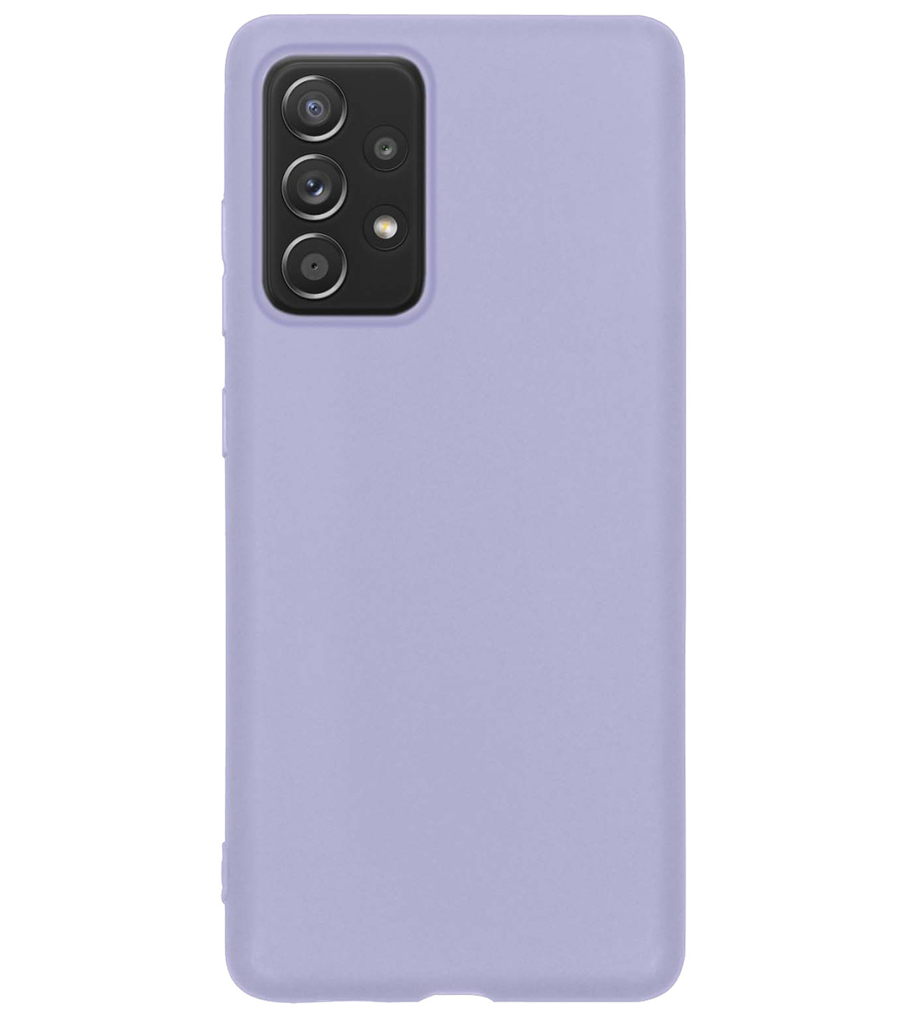 BASEY. Hoes Geschikt voor Samsung A23 Hoesje Siliconen Back Cover Case Met Screenprotector - Hoesje Geschikt voor Samsung Galaxy A23 Hoes Cover Hoesje - Lila