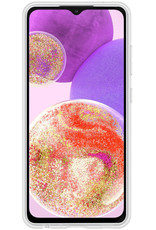 BASEY. Hoes Geschikt voor Samsung A23 Hoesje Siliconen Back Cover Case Met 2x Screenprotector - Hoesje Geschikt voor Samsung Galaxy A23 Hoes Cover Hoesje - Transparant