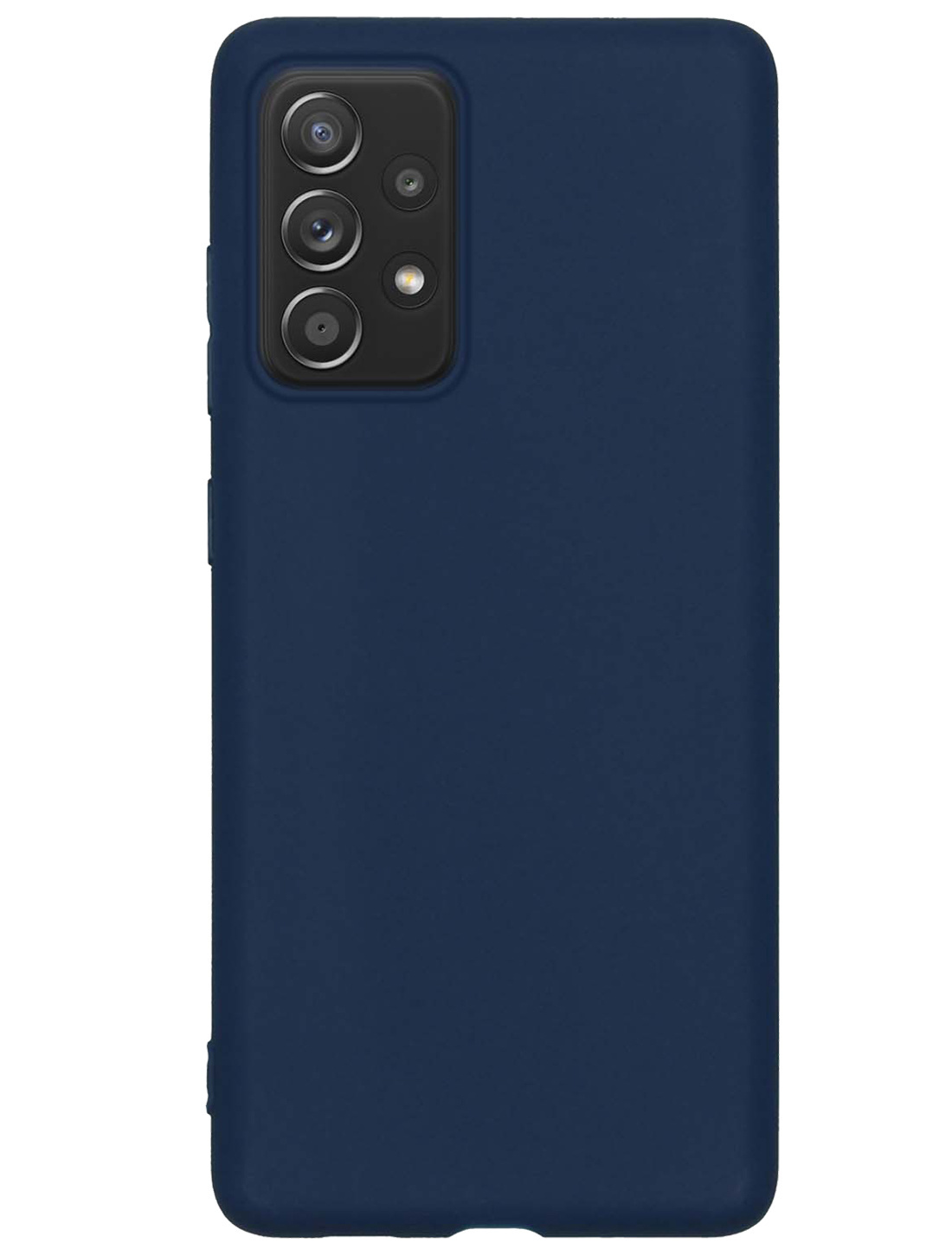 NoXx Hoes Geschikt voor Samsung A23 Hoesje Cover Siliconen Back Case Hoes Met Screenprotector - Donkerblauw