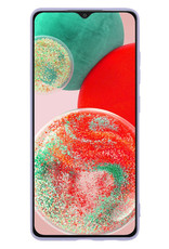 NoXx Hoes Geschikt voor Samsung A23 Hoesje Cover Siliconen Back Case Hoes Met Screenprotector - Lila