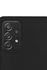 NoXx Hoes Geschikt voor Samsung A23 Hoesje Cover Siliconen Back Case Hoes Met Screenprotector - Zwart