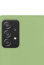 NoXx Hoes Geschikt voor Samsung A23 Hoesje Cover Siliconen Back Case Hoes Met 2x Screenprotector - Groen