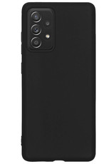 NoXx Hoes Geschikt voor Samsung A23 Hoesje Cover Siliconen Back Case Hoes Met 2x Screenprotector - Zwart