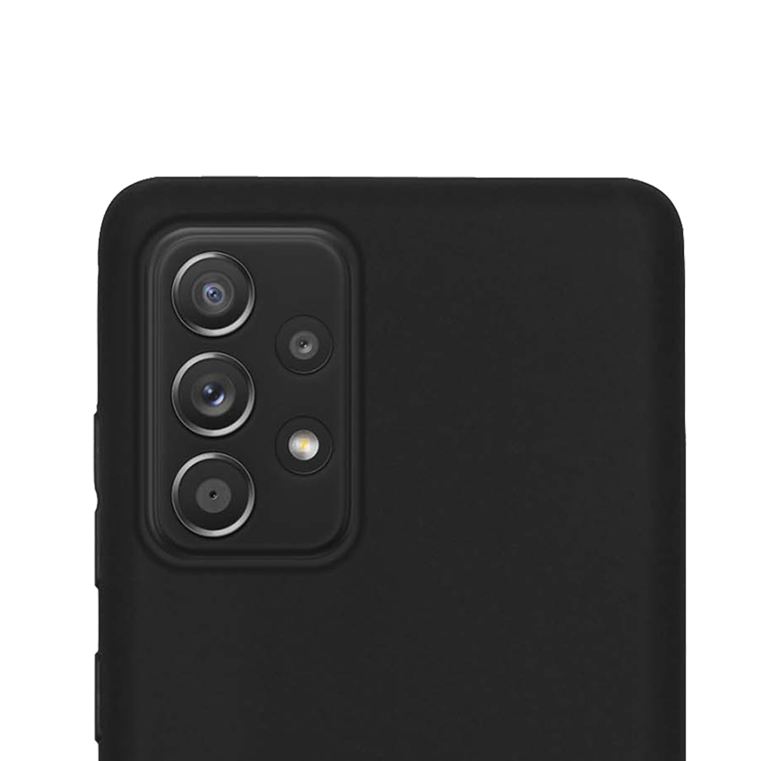 NoXx Hoes Geschikt voor Samsung A23 Hoesje Cover Siliconen Back Case Hoes Met 2x Screenprotector - Zwart